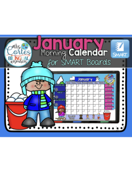 Morning Calendar For SMART Board – January (Winter)