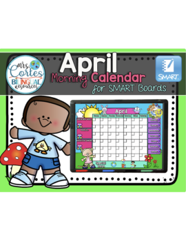 Morning Calendar For SMART Board – April (Spring)