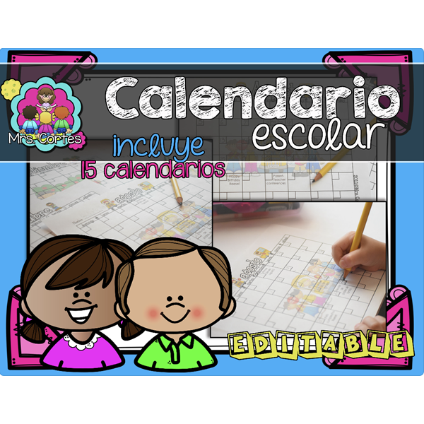 Editable Calendar Set- SPANISH
