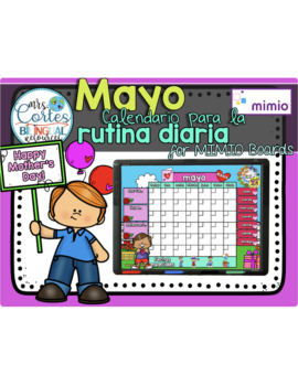 Morning Calendar For MIMIO Board – Mayo (Día de las Madres)
