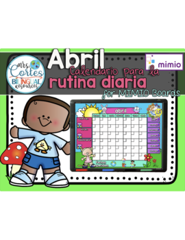 Morning Calendar For MIMIO Board – Abril (Primavera)