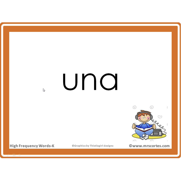 Interactive High Frequency Words 1st Grade/Spanish Random Order WINDOWS OS