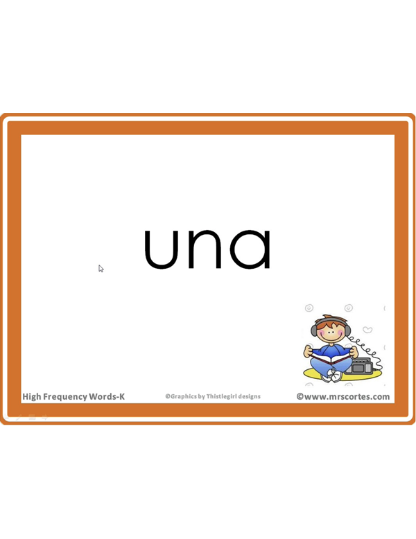 Interactive High Frequency Words 1st Grade/Spanish Random Order WINDOWS OS