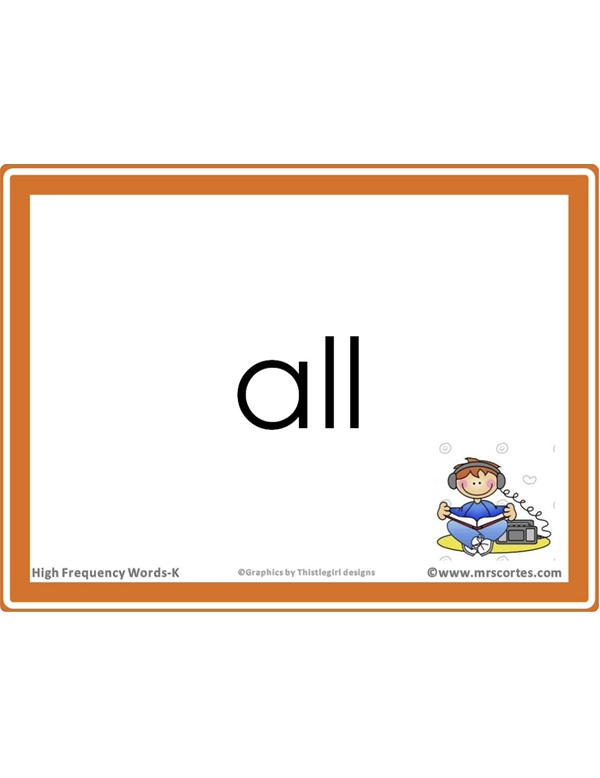 Interactive High Frequency Words English Spanish Mrs Cortes