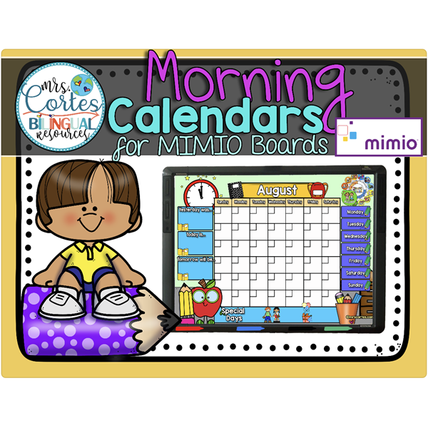 Morning Calendars For MIMIO Board