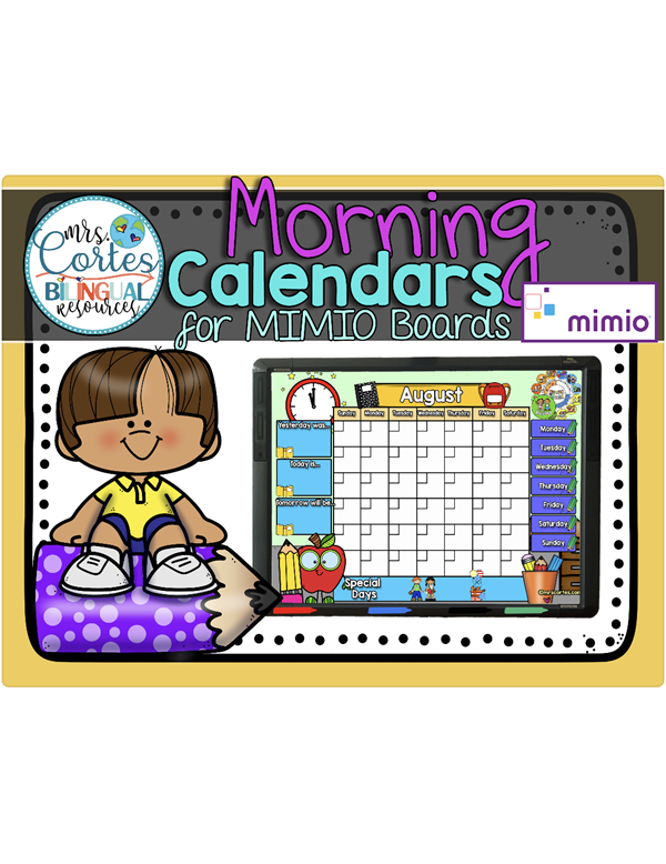 Morning Calendars For MIMIO Board