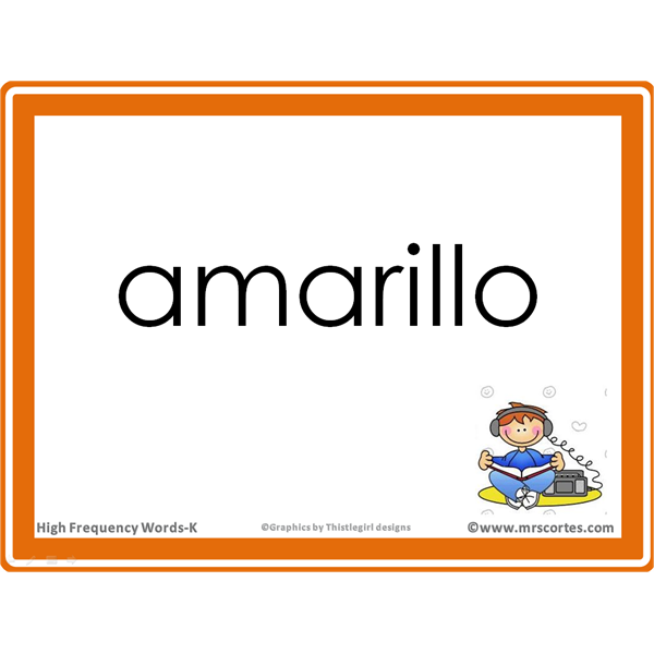 Interactive High Frequency Words 1st Grade/Spanish Alphabet Order
