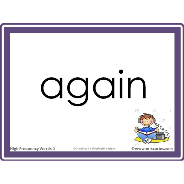 Interactive High Frequency Words 1st Grade/English- Random Order