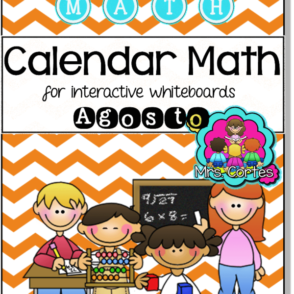 ACTIVBOARD Calendar Math-AGOSTO (Spanish)