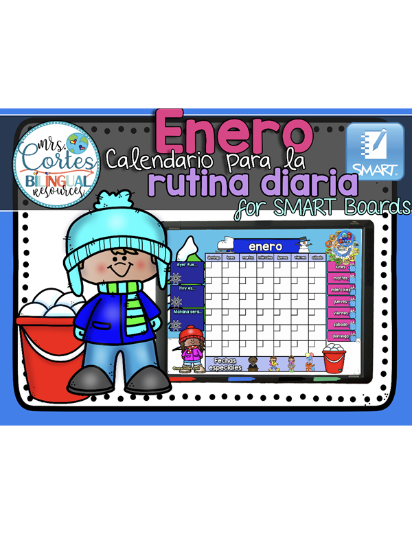 Morning Calendar For SMART Board – Enero (Invierno)