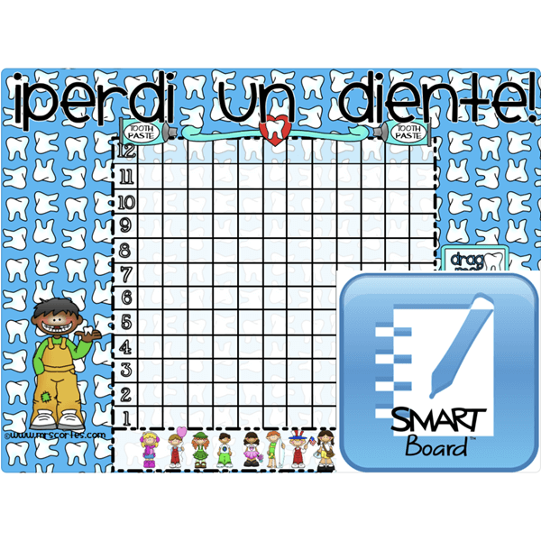 I lost a tooth! Chart Spanish SMARTBOARD
