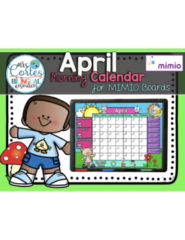 Morning Calendar For MIMIO Board – April (Spring)
