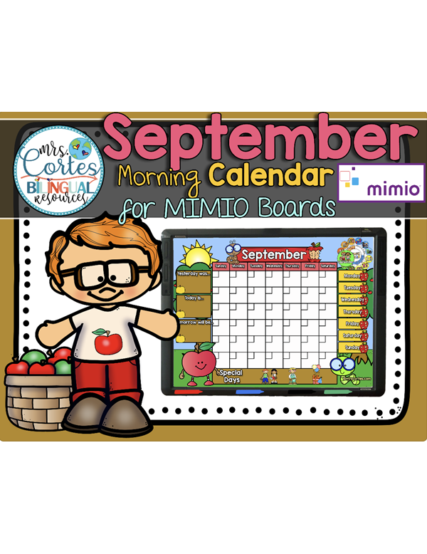 Morning Calendar For MIMIO Board – September (Apples)