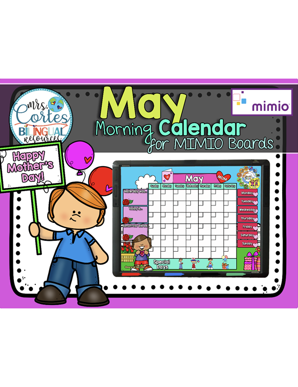 Morning Calendar For MIMIO Board – May (Mother’s Day)