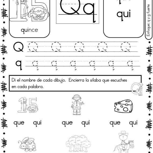 Fonética en español Set #9: Sílabas que, qui, gue, and gui
