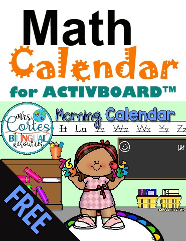 Free Version Interactive Math Calendar For Activboard.  (English Version)