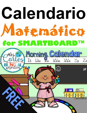 Versión Gratuita Calendario Matemático Interactivo Para Smartboard (Versión Español)